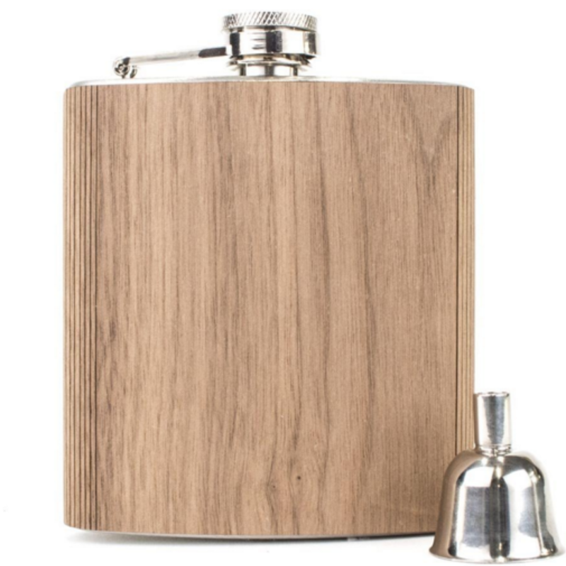 Woodchuck Wood Flask - Walnut (Large 6oz)