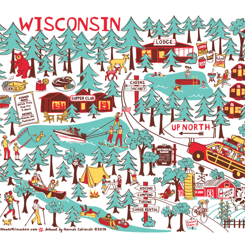 HANmade Milwaukee Postcard - Up North Wisconsin