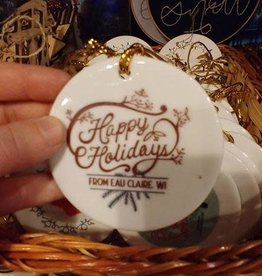 Volume One Ornament - Happy Holidays from Eau Claire