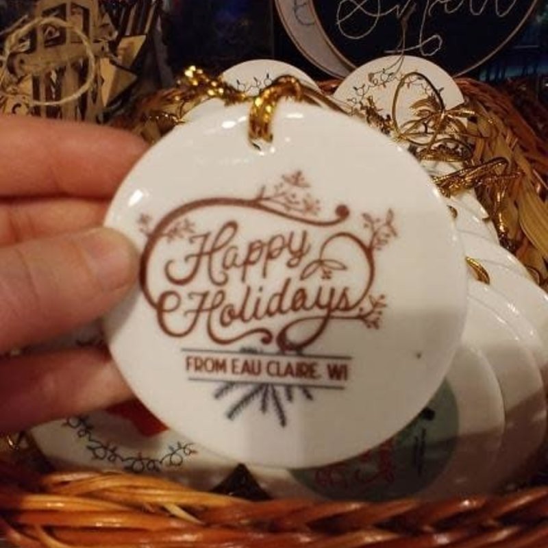 Volume One Ornament - Happy Holidays from Eau Claire