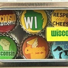 Kate Grenier Bottle Cap Magnet Set - Wisconsin