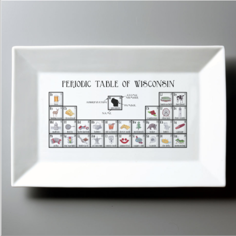 dishique Periodic Table of Wisconsin Platter