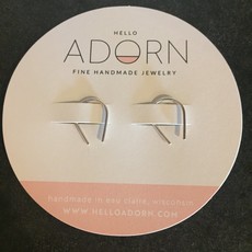 Hello Adorn Jewelry Hello Adorn  - Tiny Horseshoe Earrings (Silver)