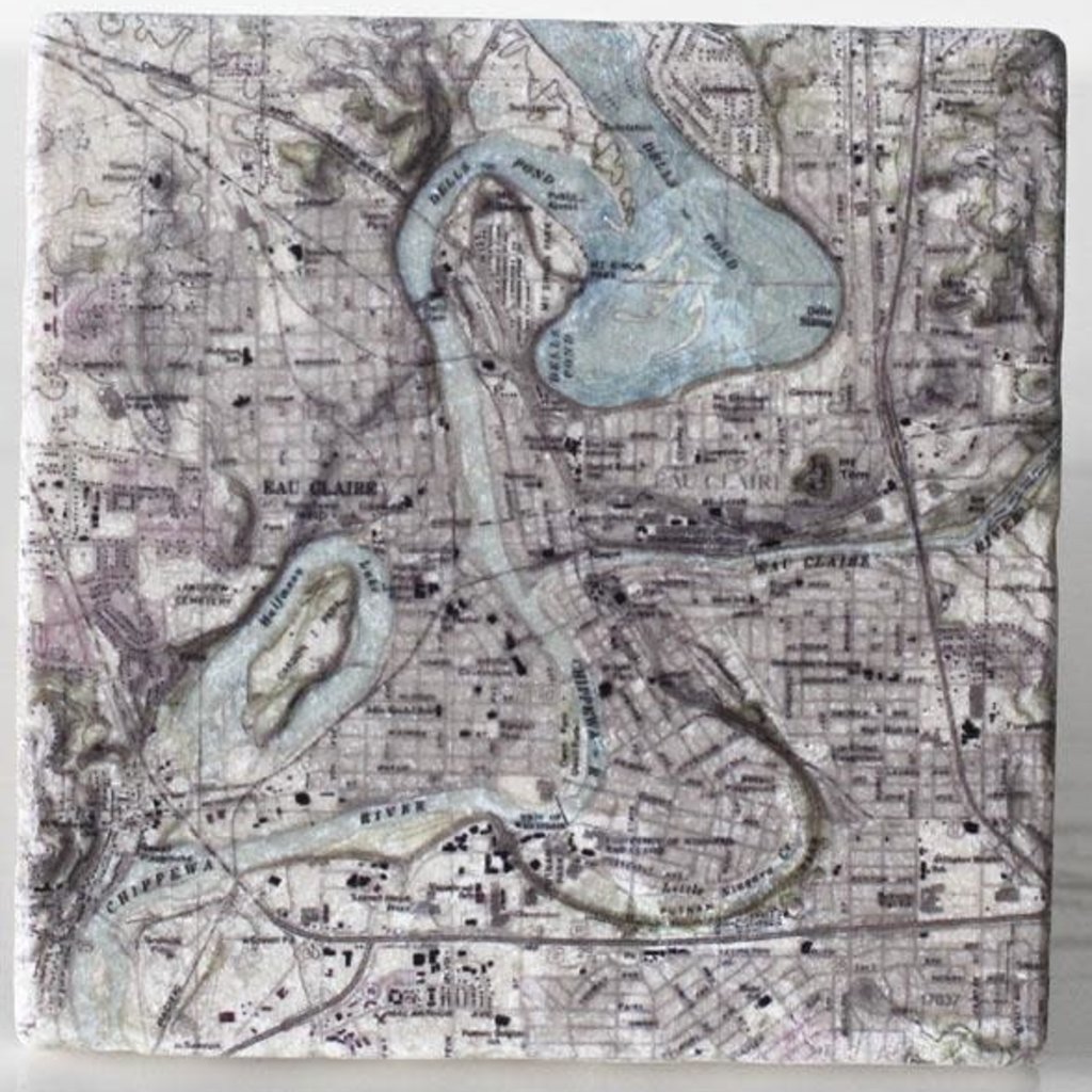 Volume One Marble Coaster - Eau Claire & Chippewa River