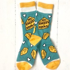 Orange Pops Crew Socks - Cheese