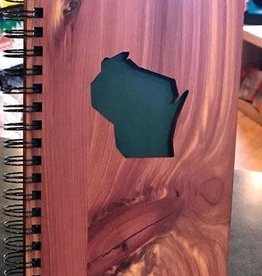 Woodchuck Wood Spiral Journal - Wisconsin Cutout (Cedar)
