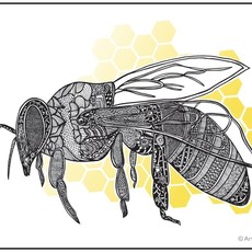 Artery Ink Honey Bee Print 8x10