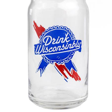 Drink Wisconsinbly Beer Can Glass - Drink Wisconsinbly