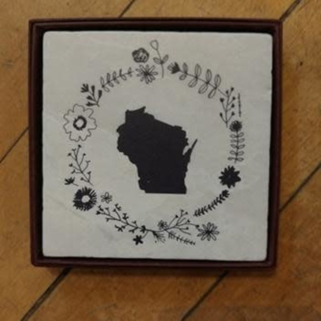 Volume One Marble Coaster - Wisconsin Flower