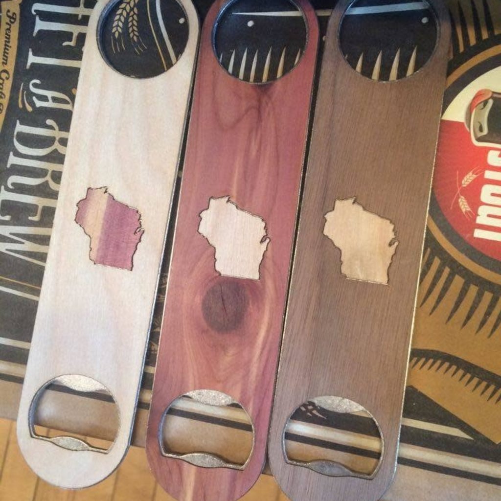 Woodchuck Wood Bottle Opener - Wisconsin (Cedar)