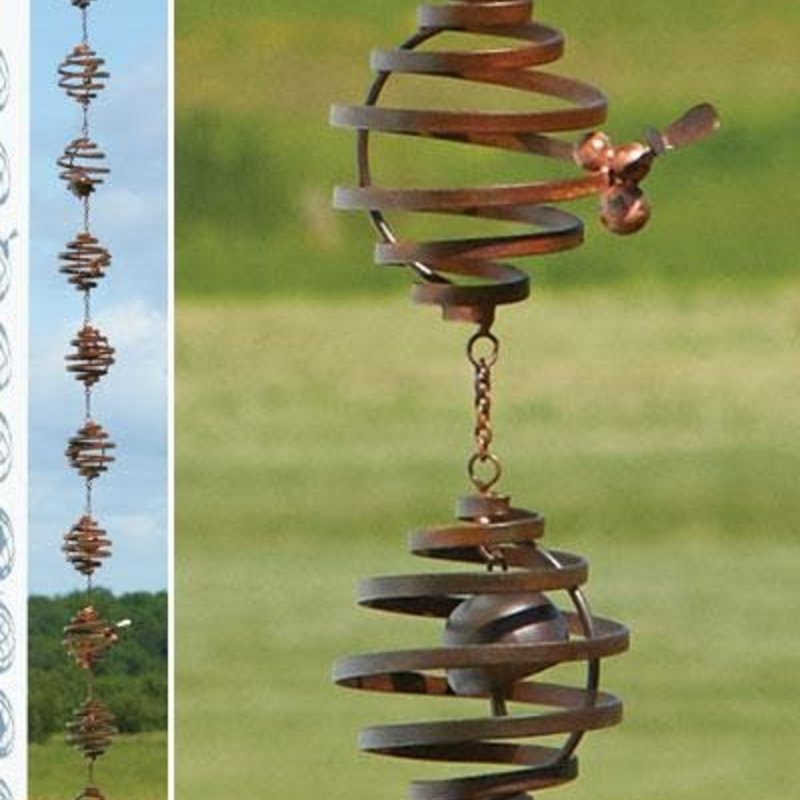 Ancient Graffiti Rain Chain - Bee Spiral