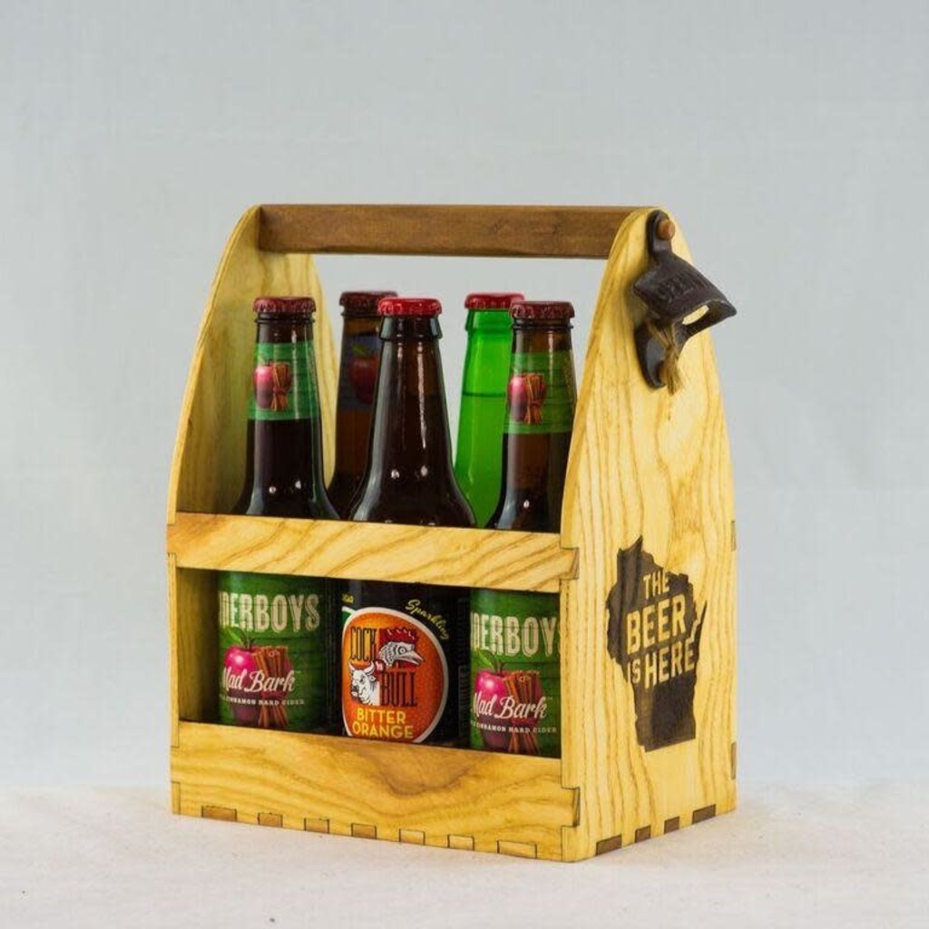 Eco Urban Timber Beer Caddy - The Beer is Here