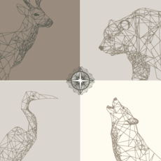 Volume One Geo Animals Print