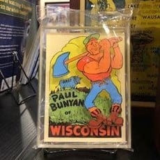 Artovision Small Desktop Shadowbox Art - Paul Bunyan