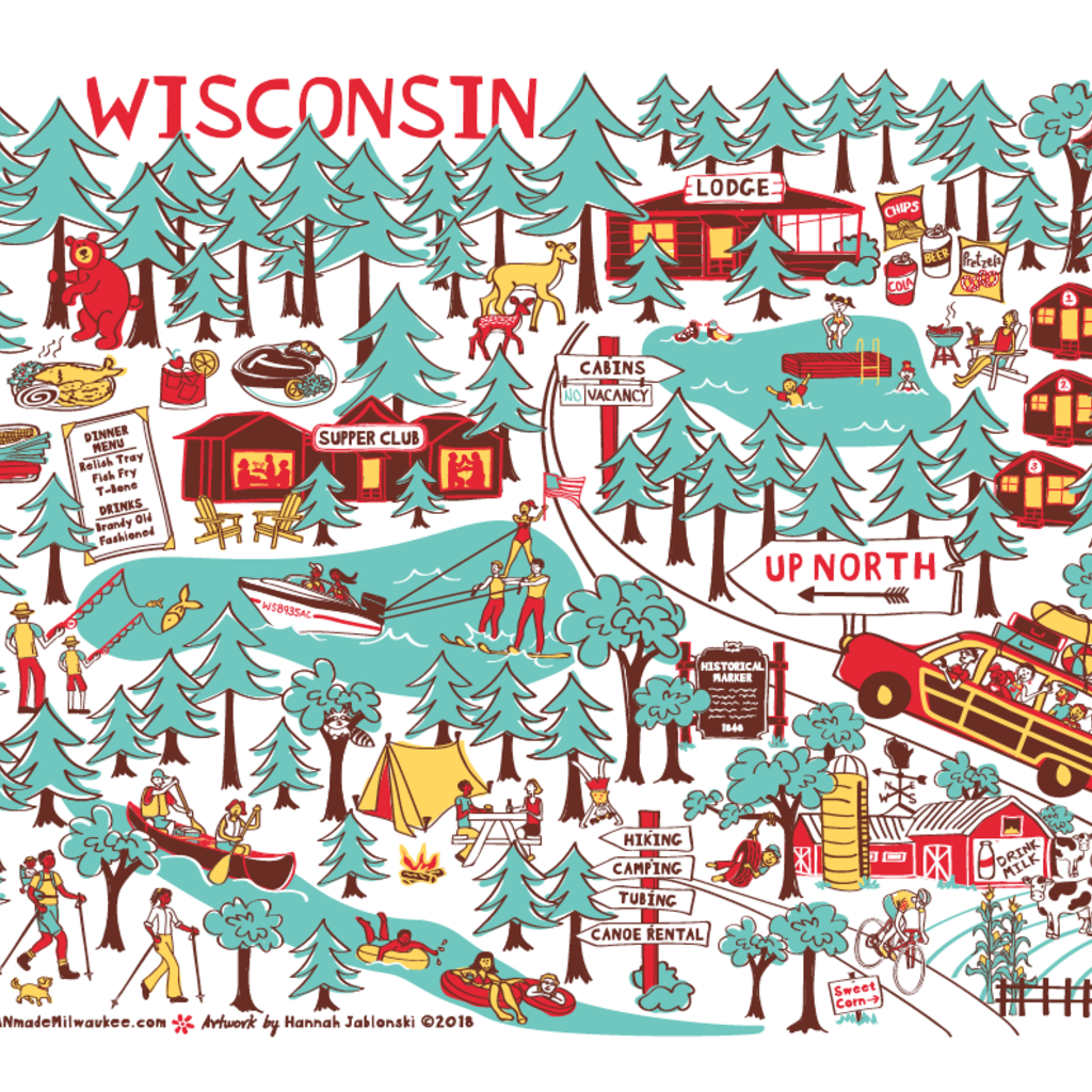 HANmade Milwaukee Postcard - Up North Wisconsin