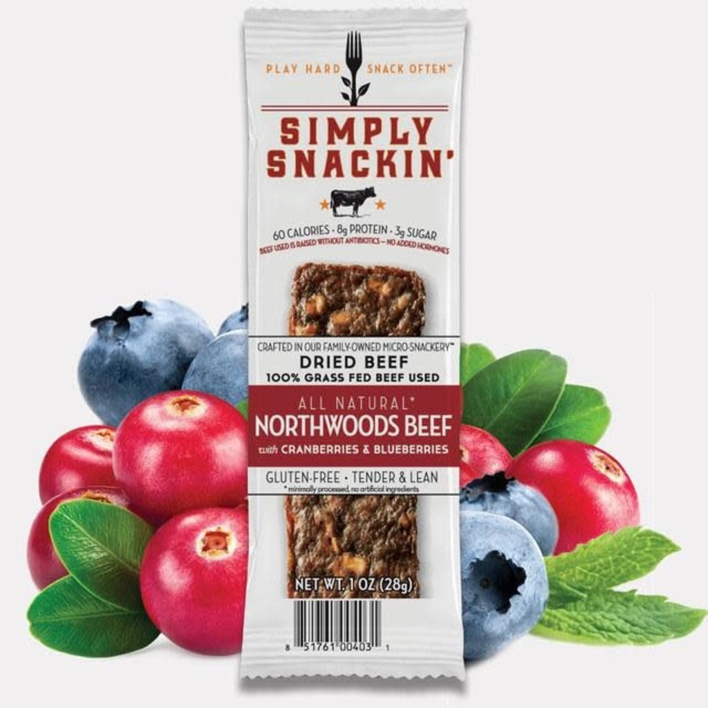 Simply Snackin' Protein Jerky Snack - Northwoods Beef (1 oz.)