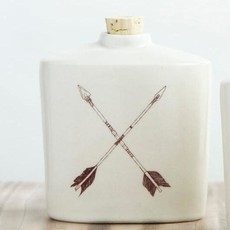 Tandem Ceramics Ceramic Flask - X Arrows