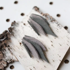 Periwinkle Jane + Co Periwinkle Jane Felt Earrings (Leaf)