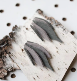 Periwinkle Jane Felt Earrings (Leaf)