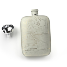Volume One Flask - Eau Claire Map