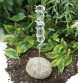 Volume One Rain Gauge - Brass Spiral W/Stone