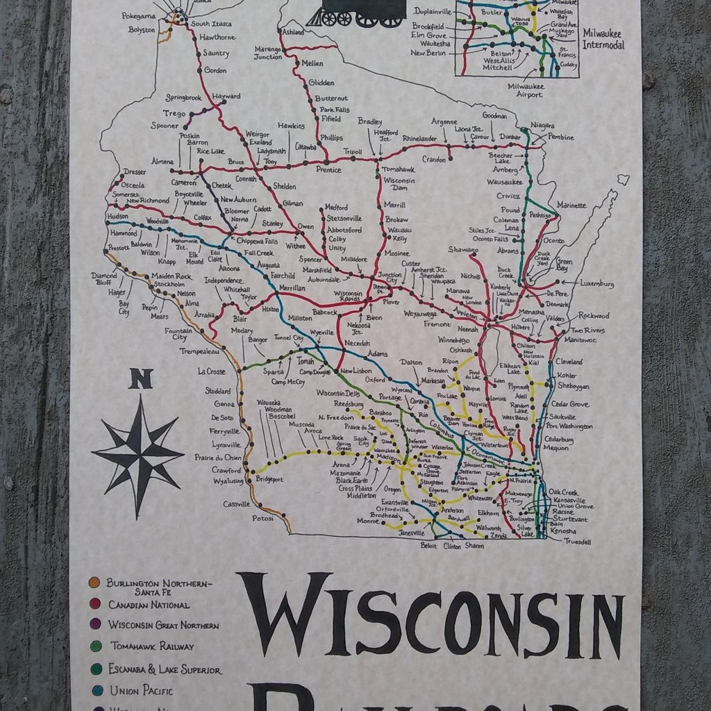 Wisconsin Railroads Map