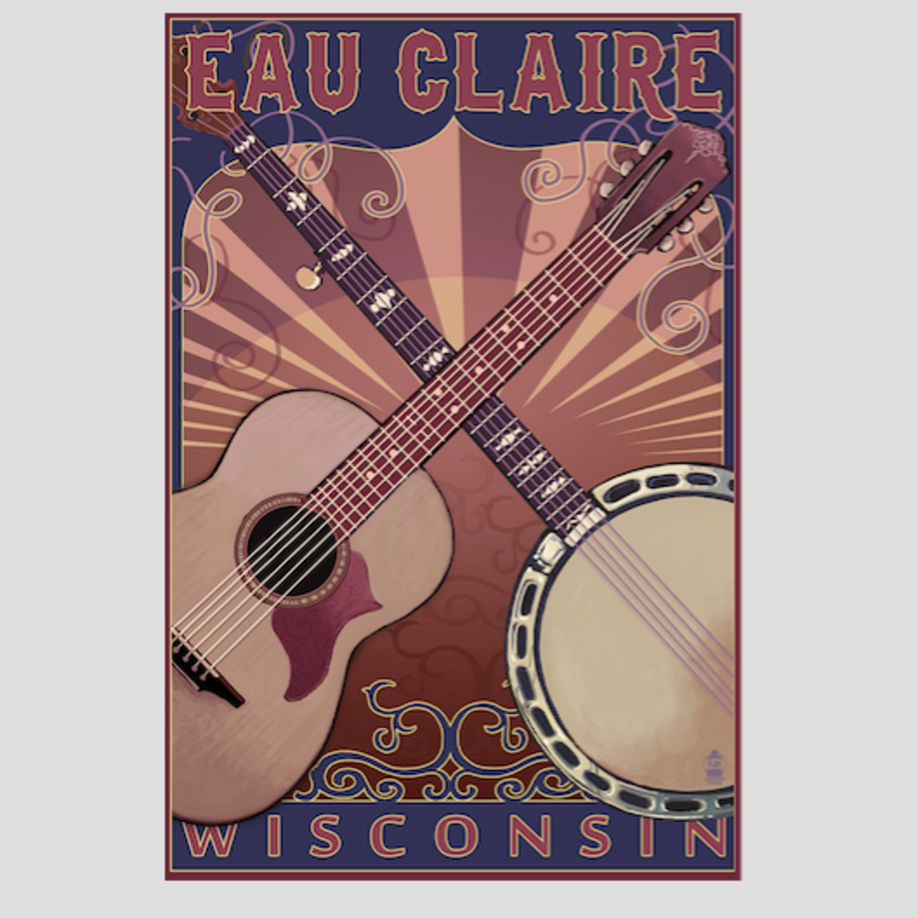 Volume One Eau Claire Guitar & Banjo Print (12x18)