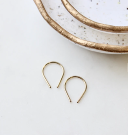 Hello Adorn Jewelry Tiny Horseshoe Earrings (Gold)
