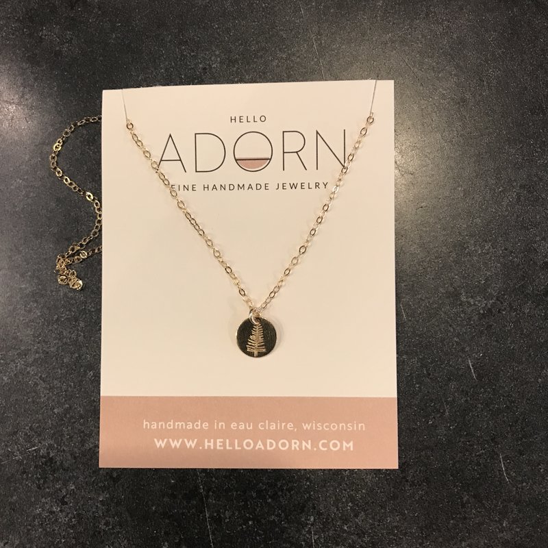 Hello Adorn Jewelry Evergreen Necklace (Tiny) - Gold