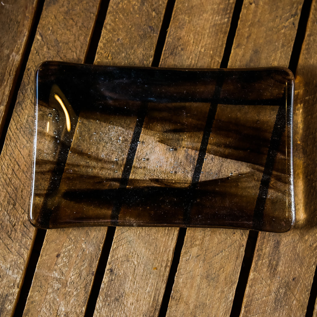 Karen Clark Fused Glass Soap Dish - Assorted Colors (4x6)