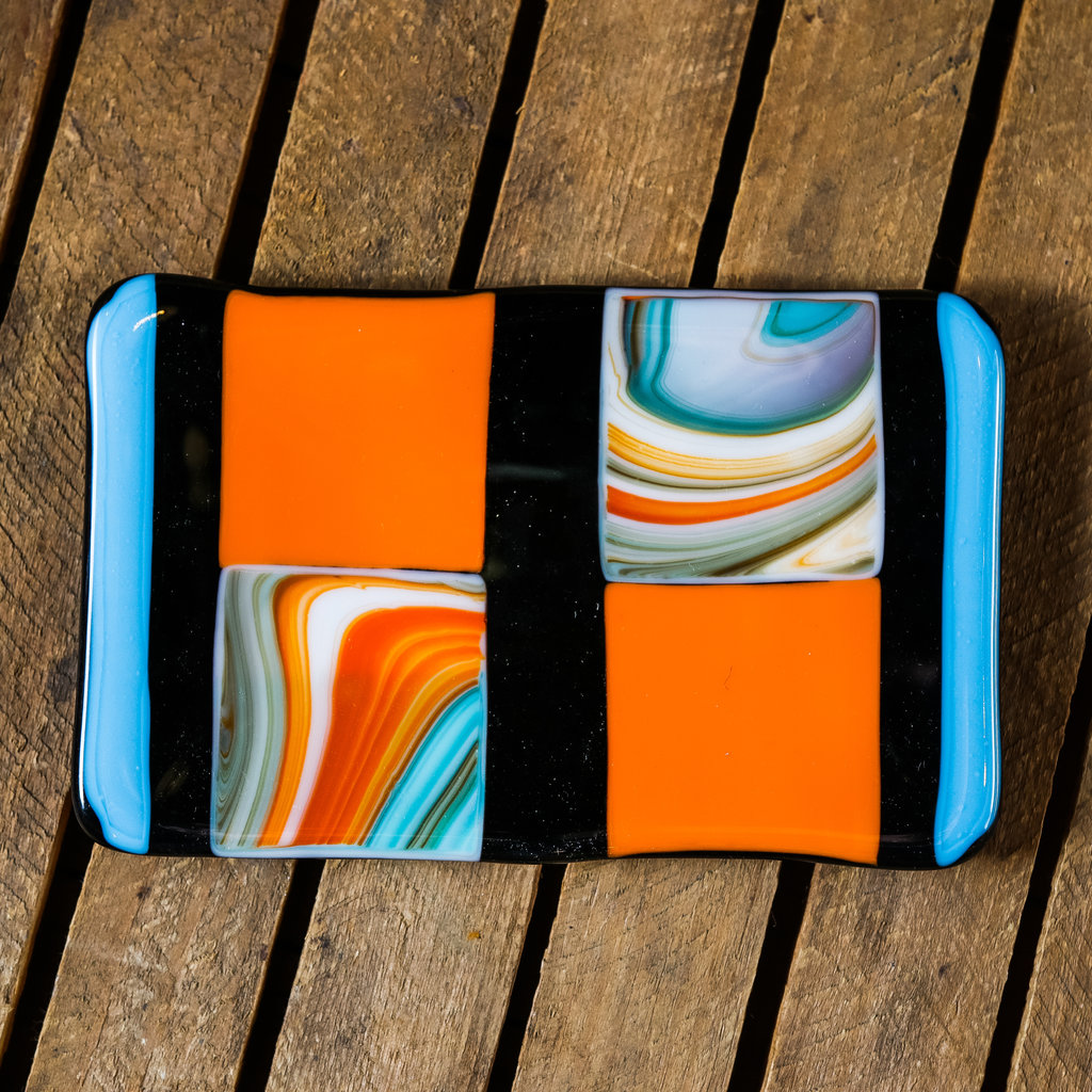 Karen Clark Fused Glass Soap Dish - Assorted Colors (4x6)