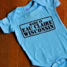 Volume One Made in Eau Claire Onesie (Blue)