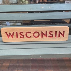Large Wisconsin Wood Sign (28x6)