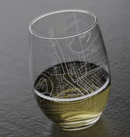 Volume One Stemless Wine Glass - Eau Claire Map