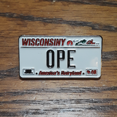 Lapel Pin - Ope License Plate