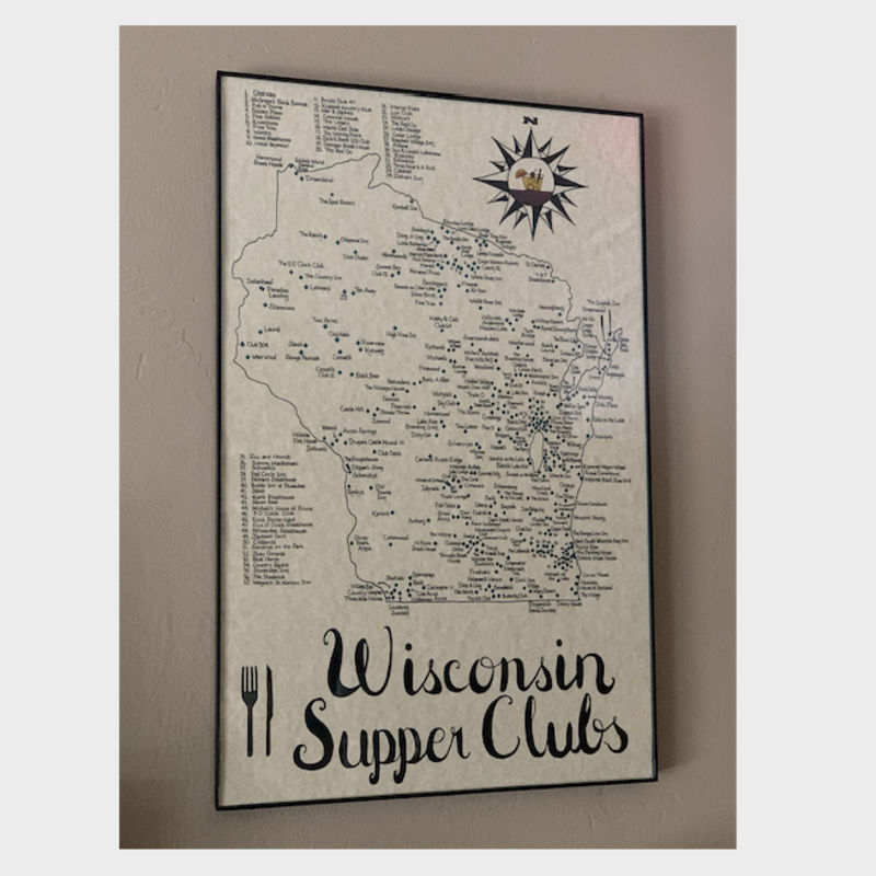 Wisconsin Supper Clubs Map 11x17