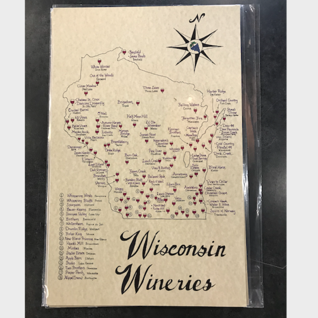 Wisconsin Wineries Map