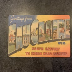 Lantern Press Wood Postcard - Vintage Eau Claire