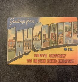 Lantern Press Wood Postcard - Vintage Eau Claire