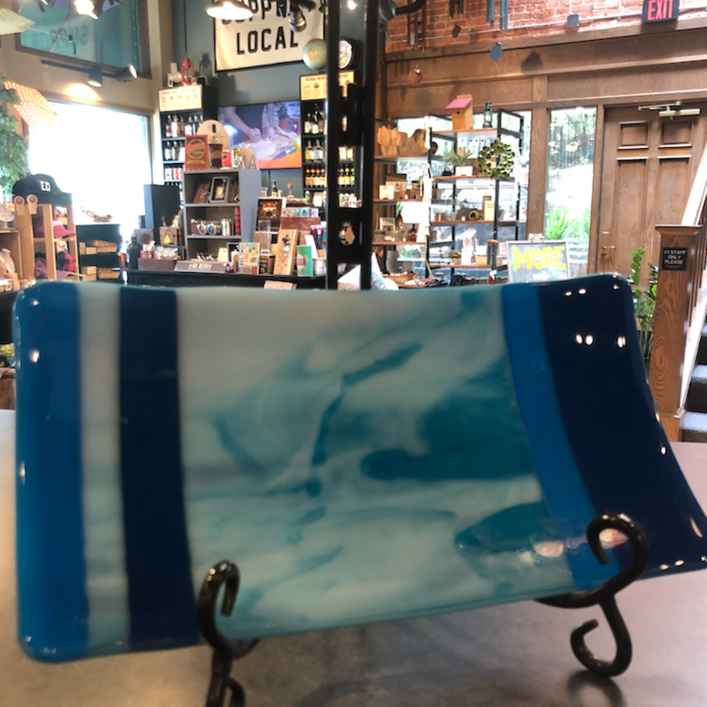 Karen Clark Fused Glass Dish - Assorted Colors (6x11)