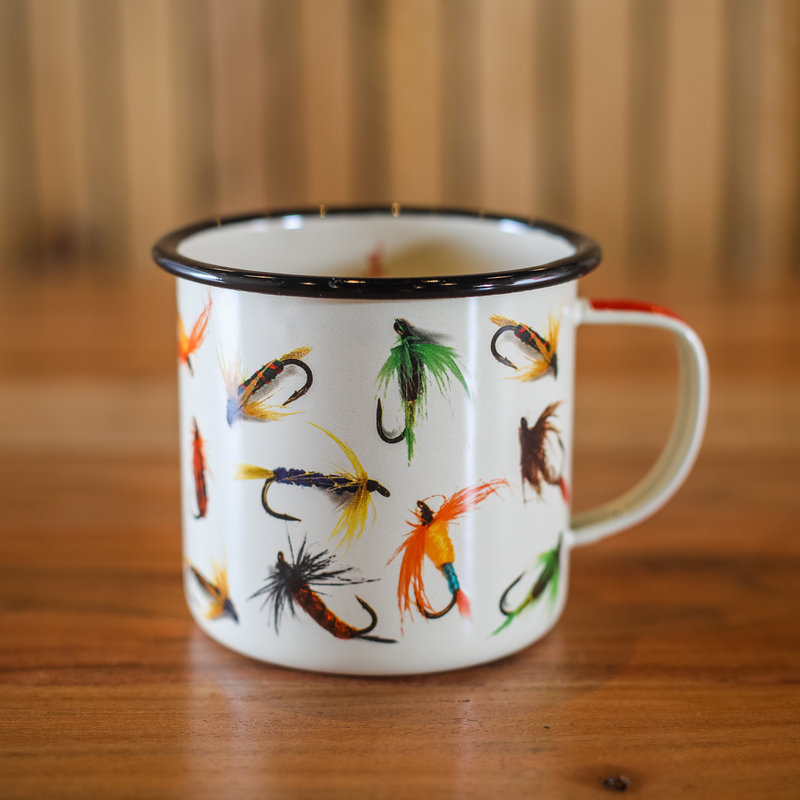 Volume One Enamel Mug - Fishing Flies