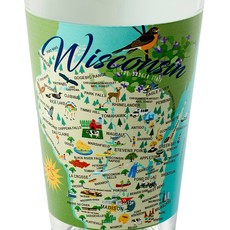 Galleyware Pint Glass - Whimsical Wisconsin