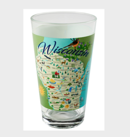 Galleyware Pint Glass - Whimsical Wisconsin