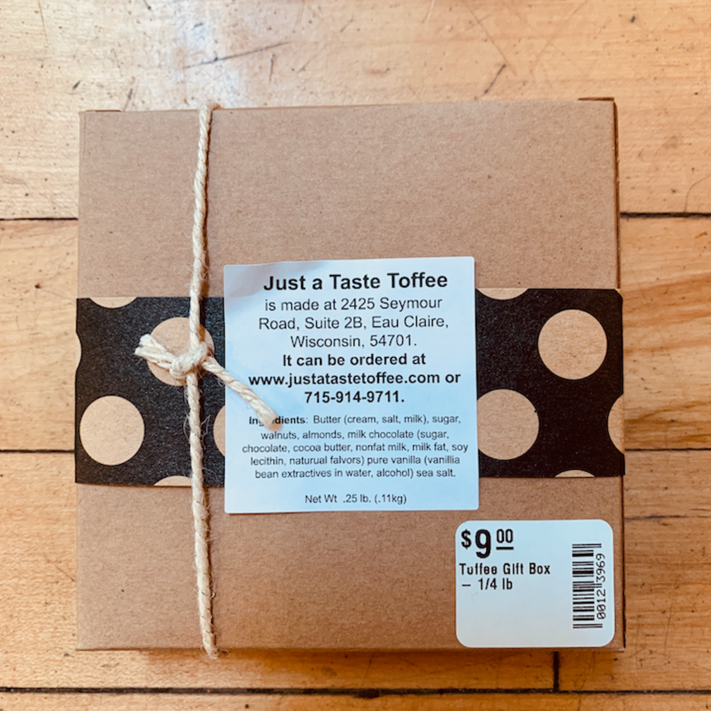 Just A Taste Toffee Gift Box - 1/4 lb