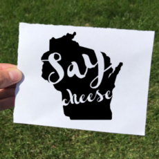 Teapot Marketing Vinyl Decal - Say Cheese