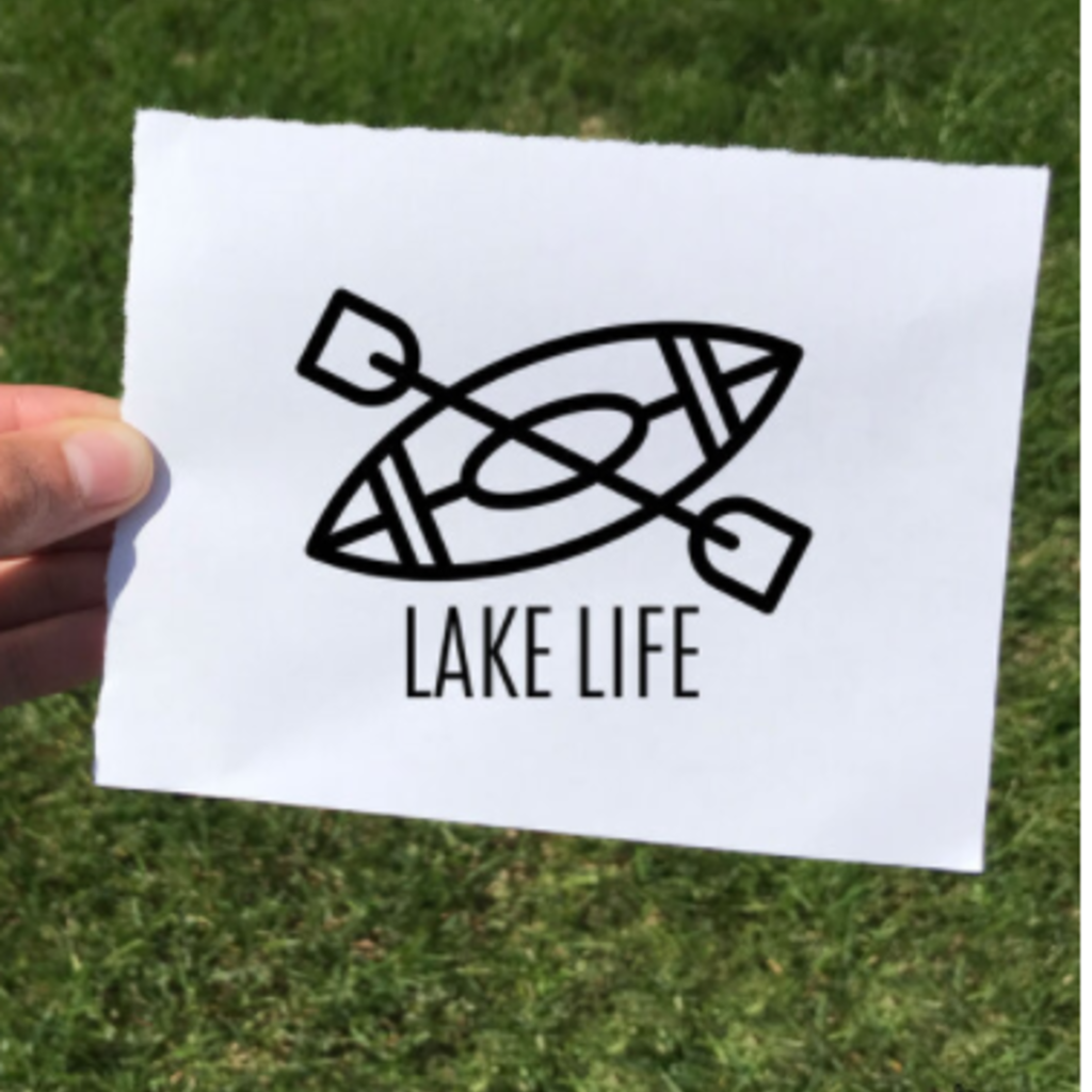 Teapot Marketing Vinyl Decal - Lake Life Kayak