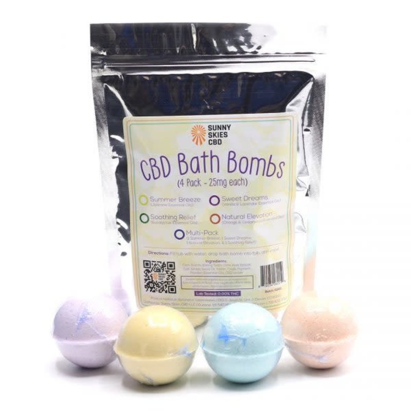 Sunny Skies CBD CBD Bath Bomb - 4 Pack