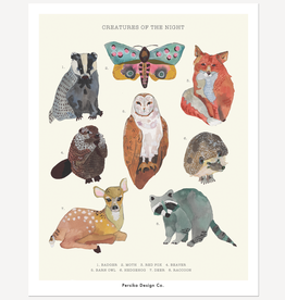 Persika Design Creatures of the Night Print (11x17)