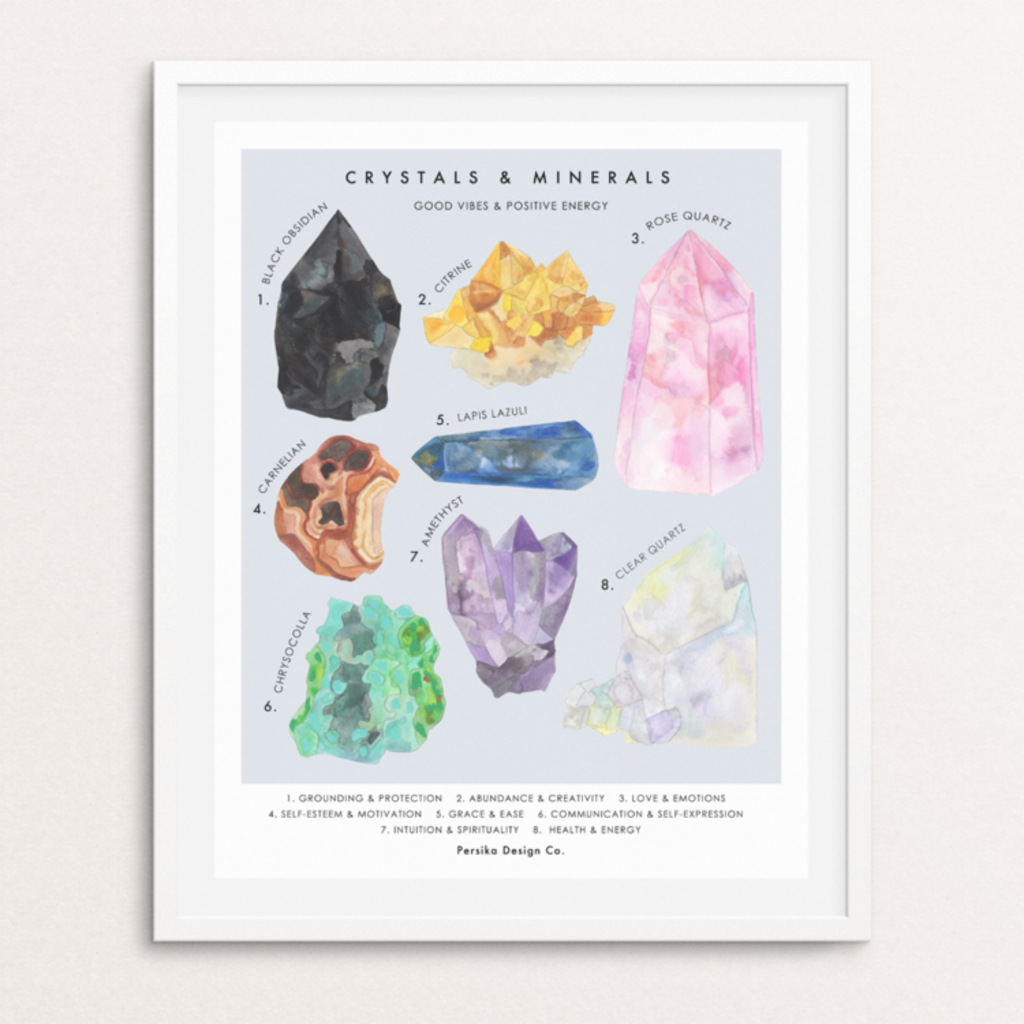 Persika Design Crystals & Minerals Print (11x17)