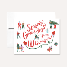 Persika Design Greeting Card - Seasons Greetings from Wisconsin